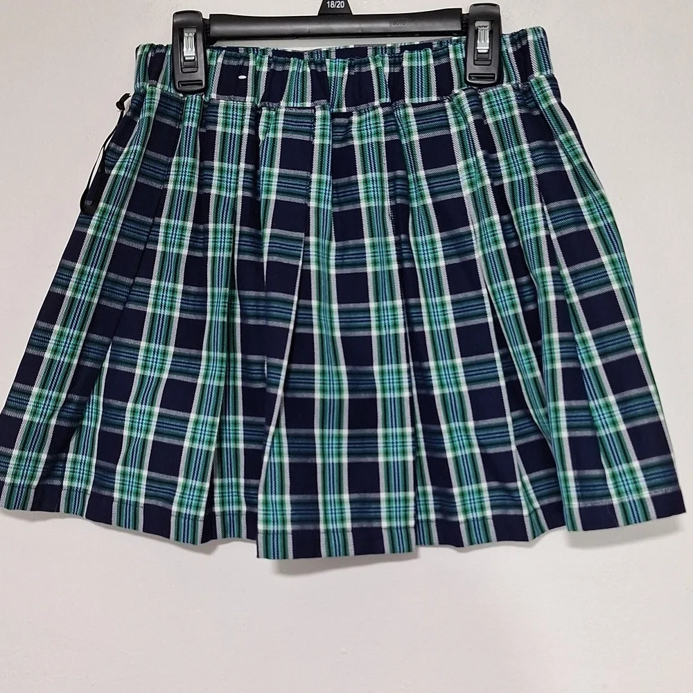 Justice Blue and Green Plaid Skirt Stranger Things